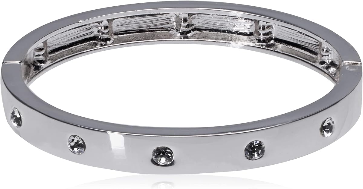 GUESS Brazalete Bisagra Estrecha con Cristal