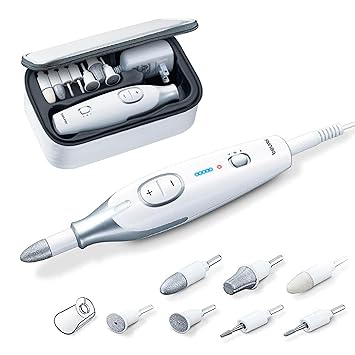 Beurer MP42 Nail Drill, 7-in-1 Nail Kit with Strong Sapphire