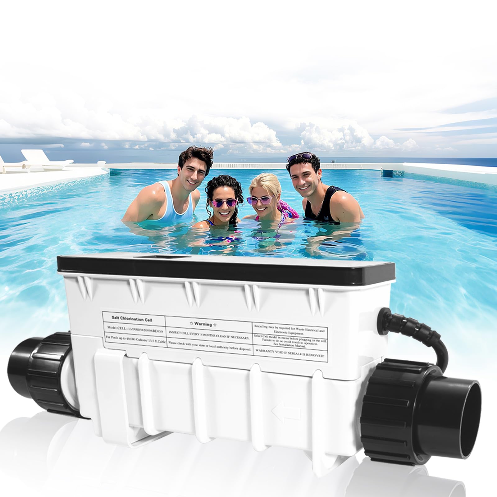 Photo 1 of IC60 Salt Cell Replacement Fit for Pentair Intellichlor IC60 | Replaces 521105 | 60K Gallon Saltwater Chlorine Generator System for Inground Pools | Easy Install & Durable Design