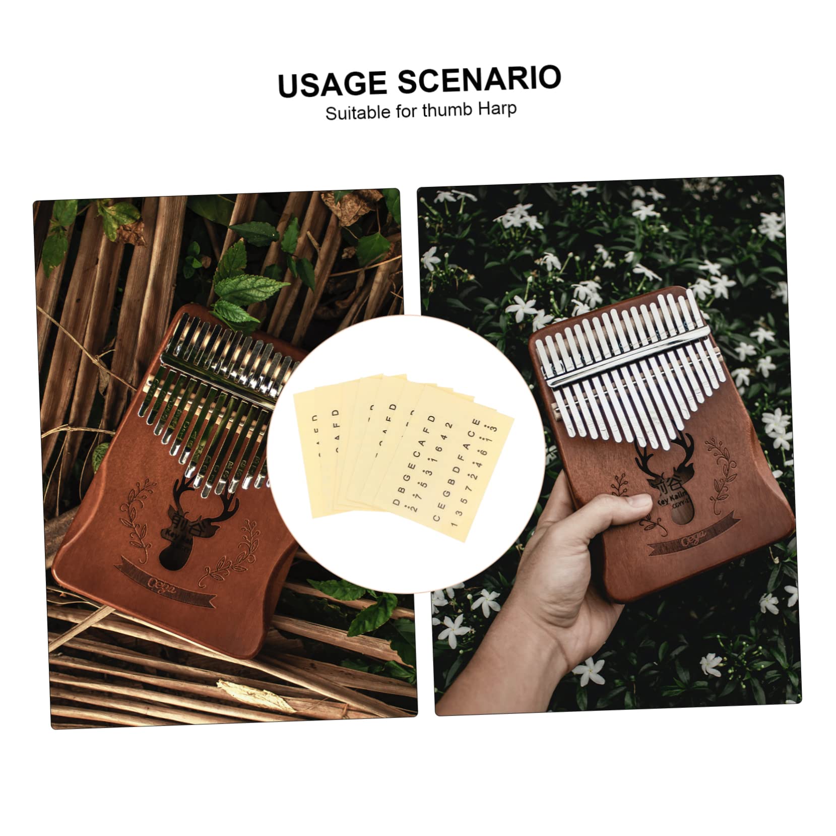 BESTonZON Piano Key Decal Musical Scale Stickers for Piano Paper Note Stickers Safe Soft Material