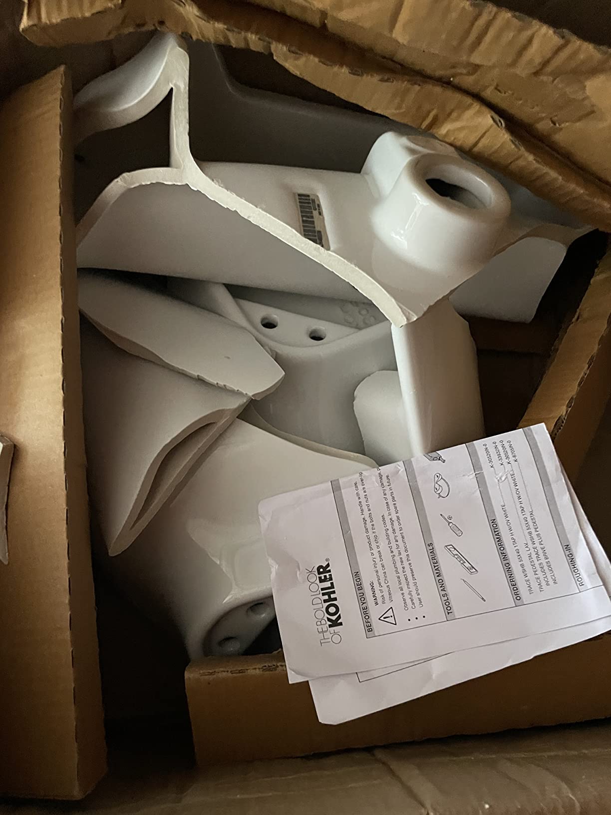 Kohler Trace 30520IN-0 Vitreous Wall Mount Wash basin, White ...