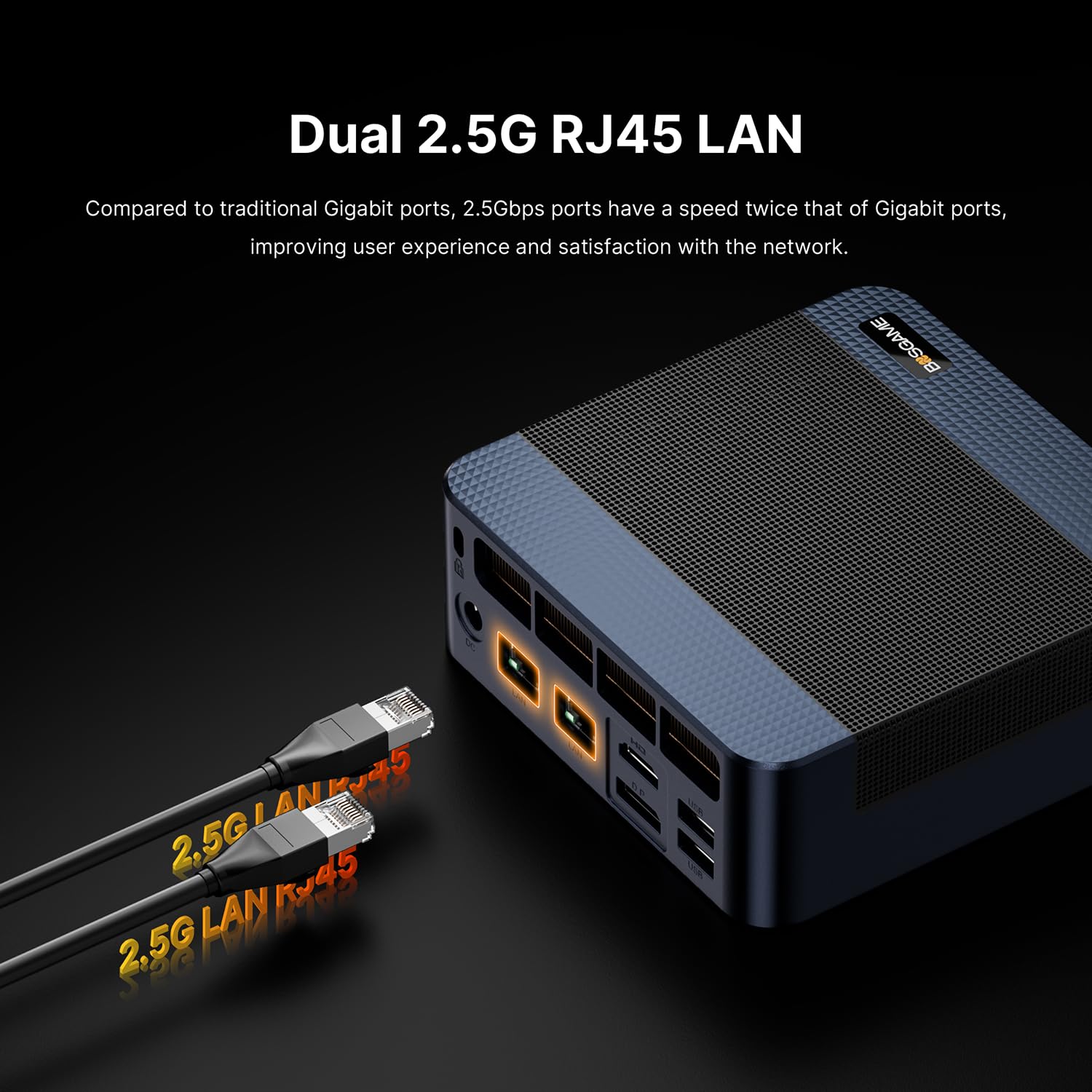 BOSGAME M2 Gaming Mini PC Ryzen 9 7940HS (8C/16T,Max 5.2GHz), 32GB DDR5 1TB NVMe SSD Mini Desktop PC, Dual 2.5G LAN, Quad Display, OCulink, Wi-Fi 6E&BT5.2 — view 8