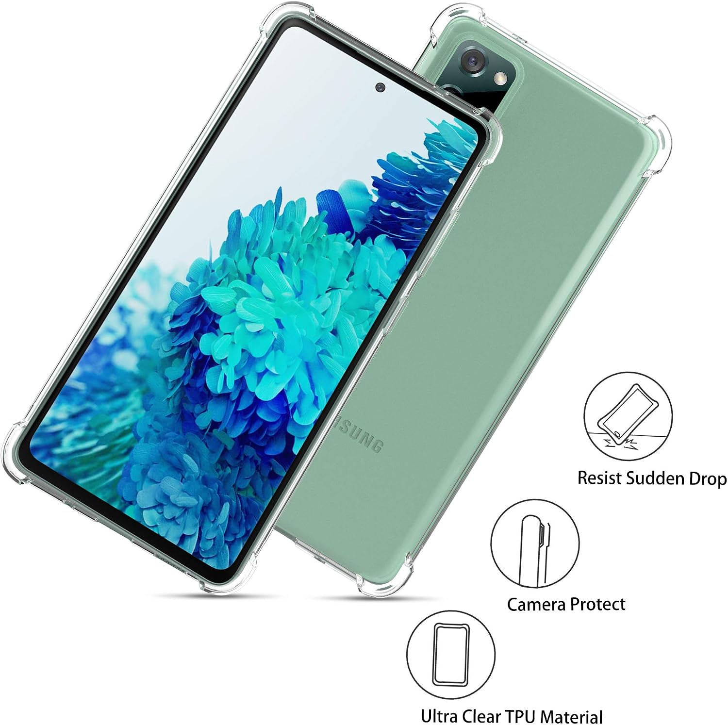 Arae Samsung Galaxy S20 FE 5G Case, Premium Soft TPU, Scratch-Resistant, Crystal Clear, 6.5-Inch