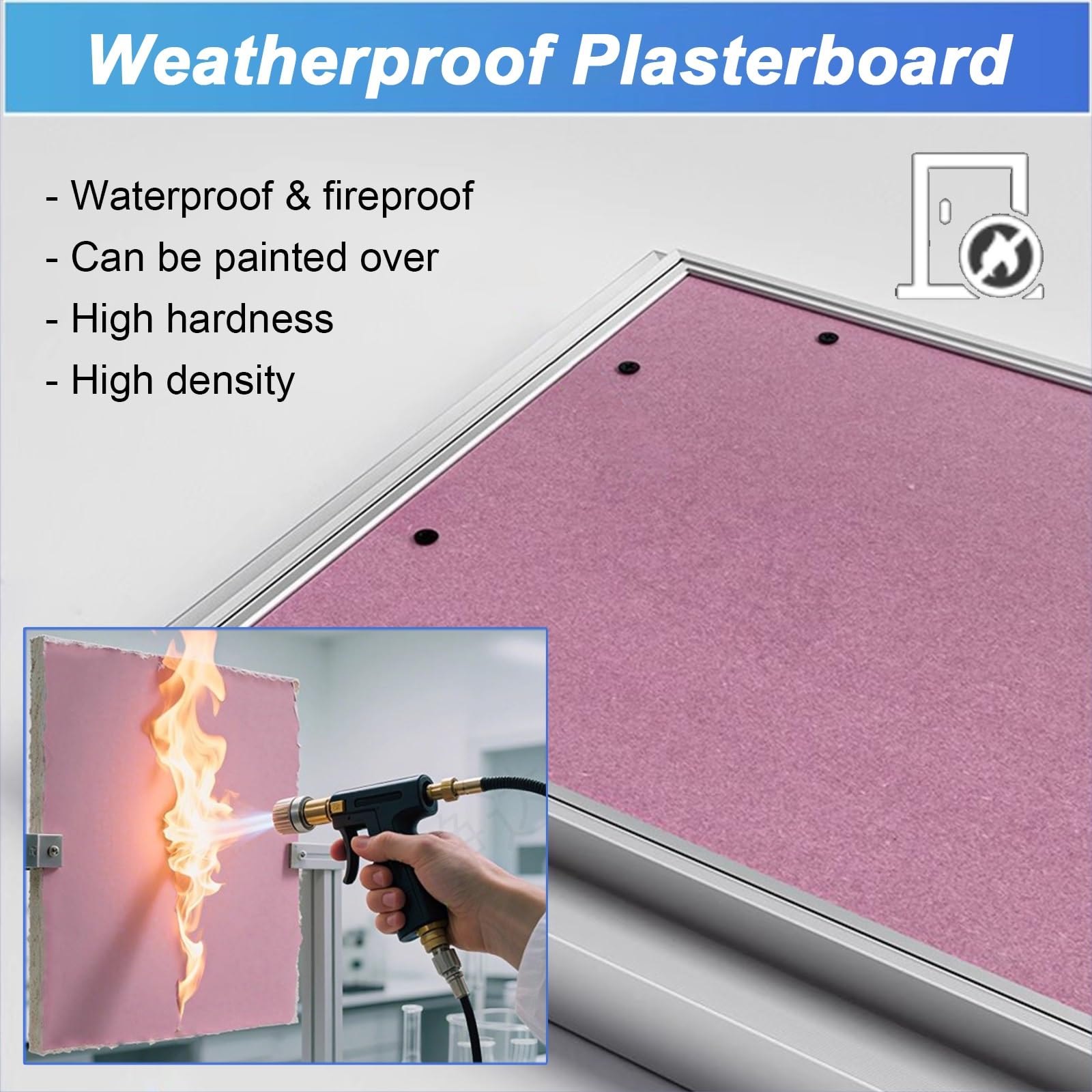 WDJBPSH Trampilla Pladur Empotrable Panel de Acceso para Drywall Pintable, Puerta Oculta de Fontanería/Puerta de Inspección Ignífuga(Push-Type,700x1500mm)