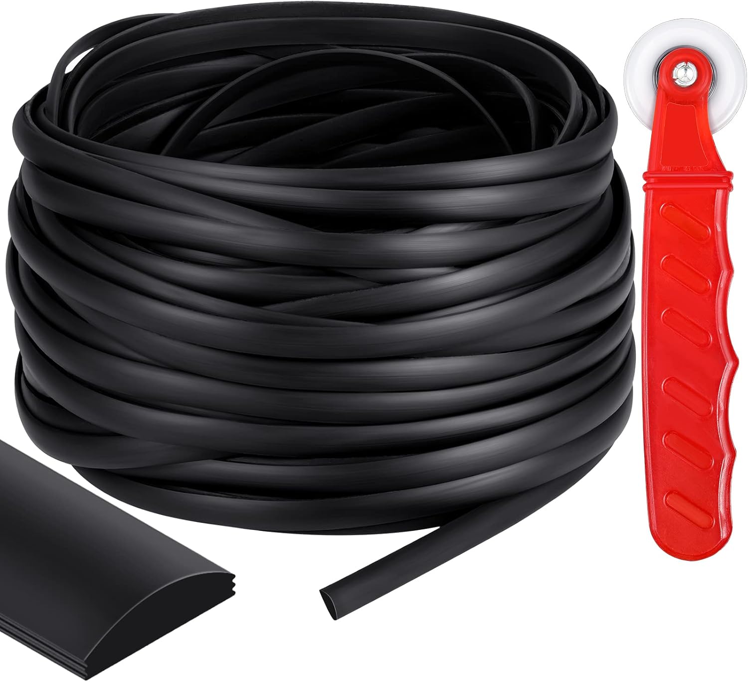 Flat Screen Spline 0.315 Width Vinyl Screen Spline Black Flat Bottom