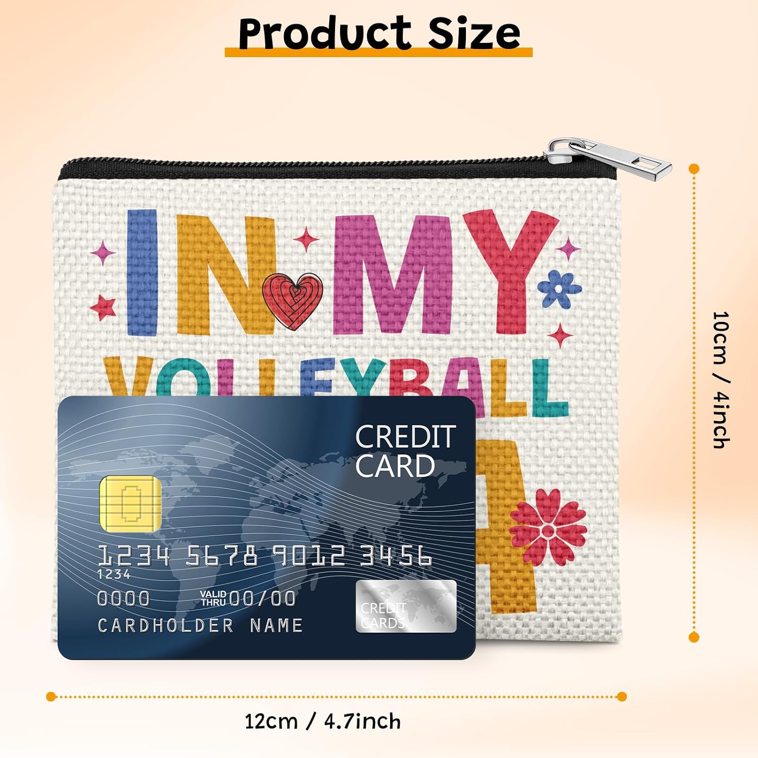 Volleyball Themed Gift Coin Purse Volleyball Gifts for Women Coin Wallet image 2