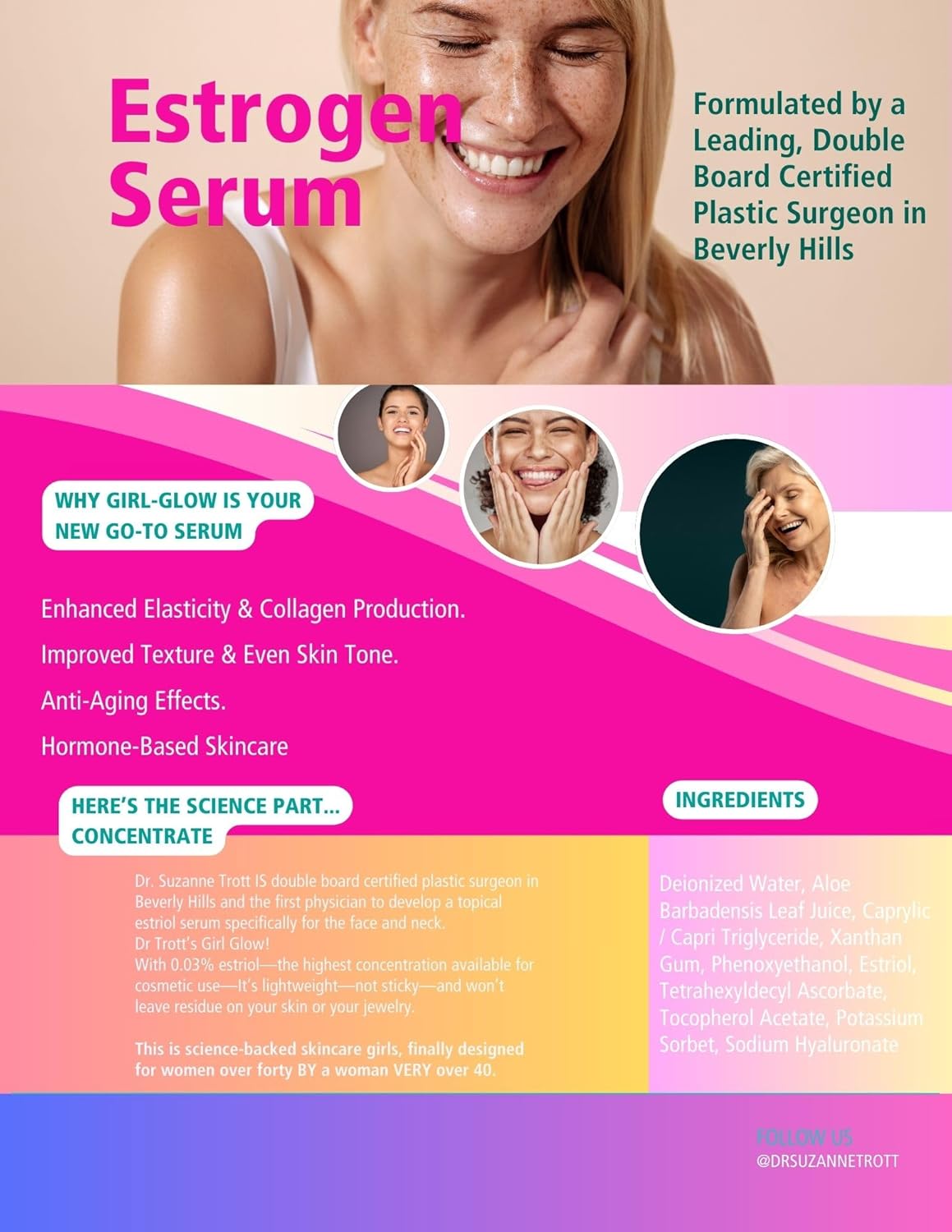 LipoQueen "Girl Glow" Topical Estrogen Serum (1.7OZ)
