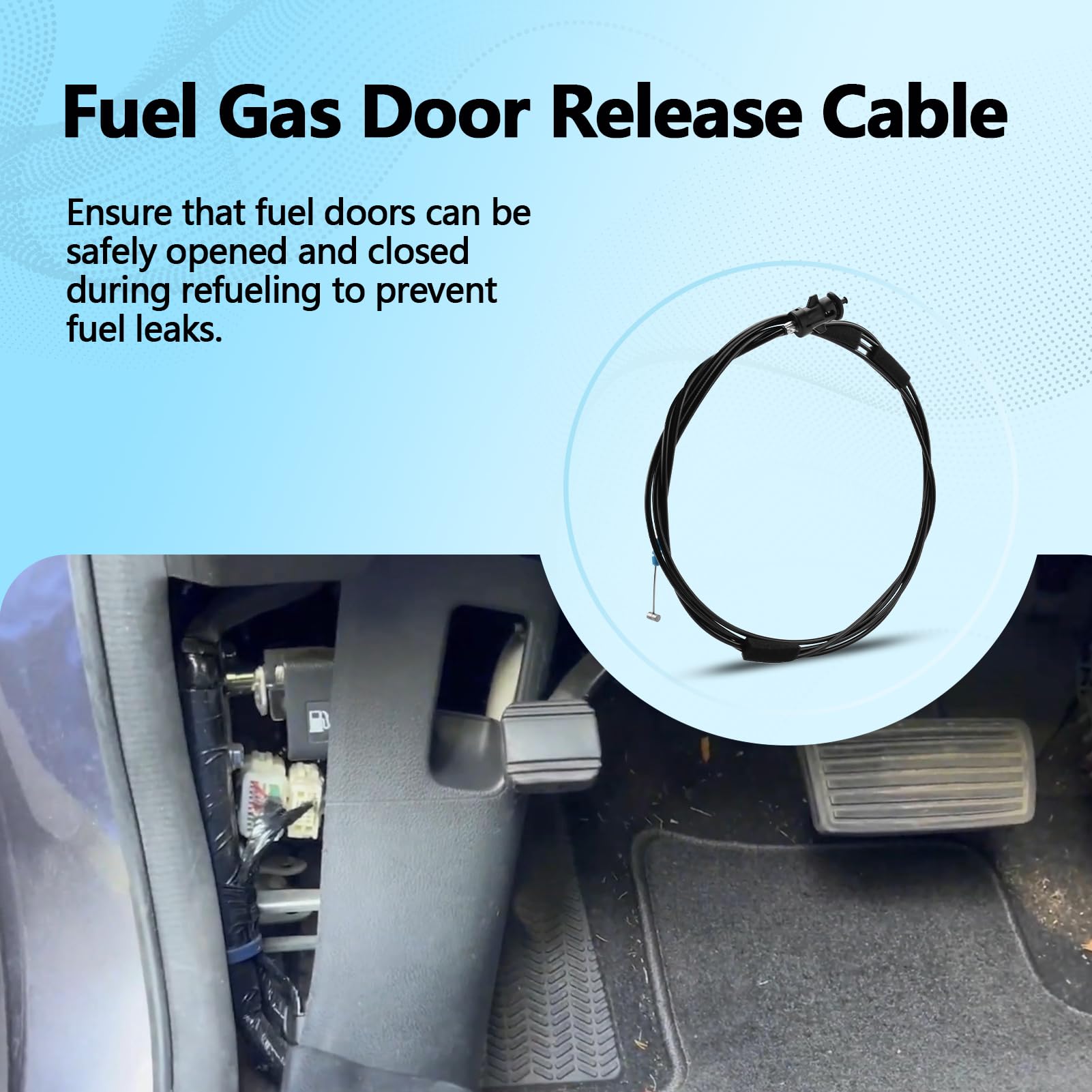 Fuel Gas Door Release Cable Compatible with Honda CR-V CRV SUV 2012-2016 Replaces 74411-T0A-003