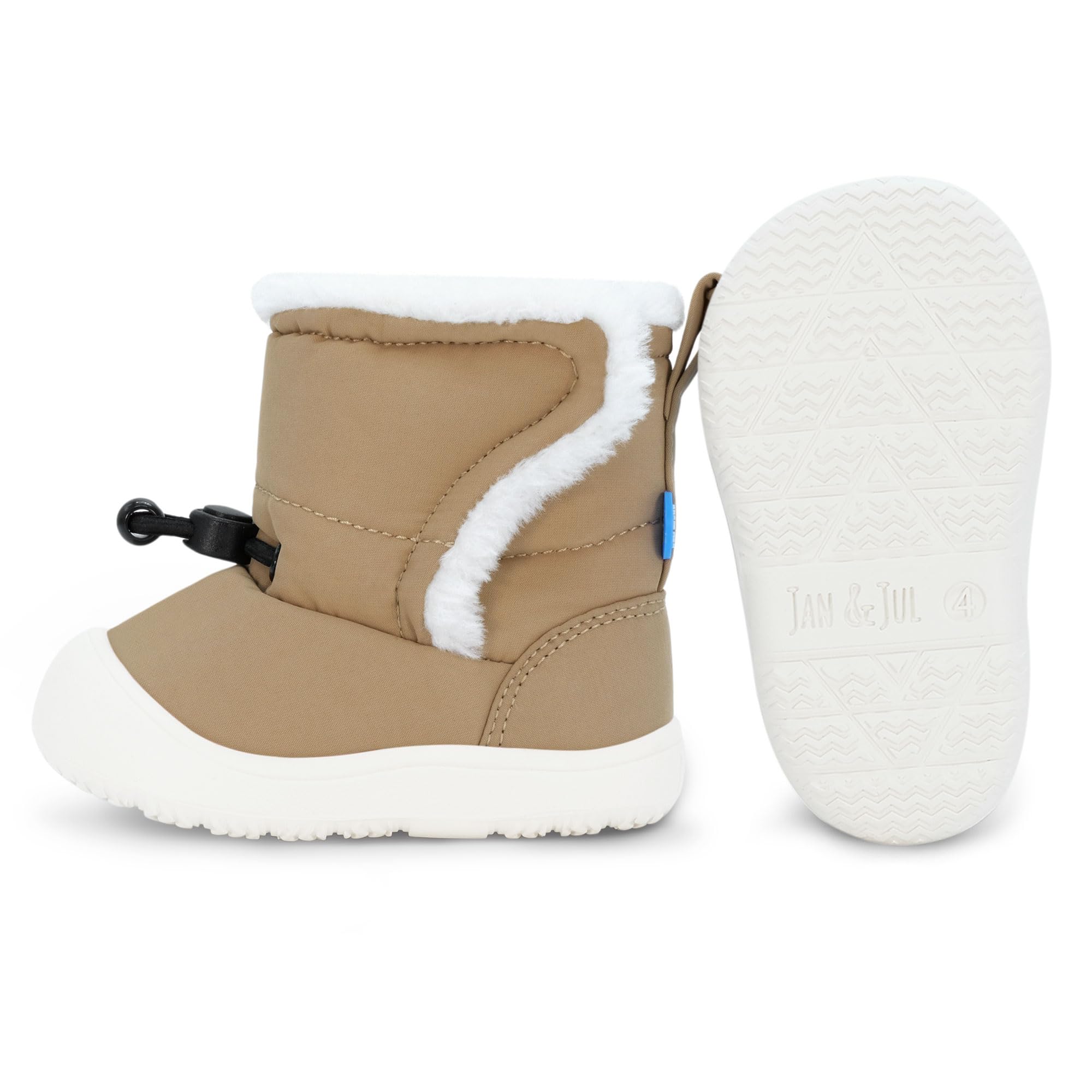 Jan & Jul Botas de nieve aisladas para bebé, ligeras, con forro de piel sintética