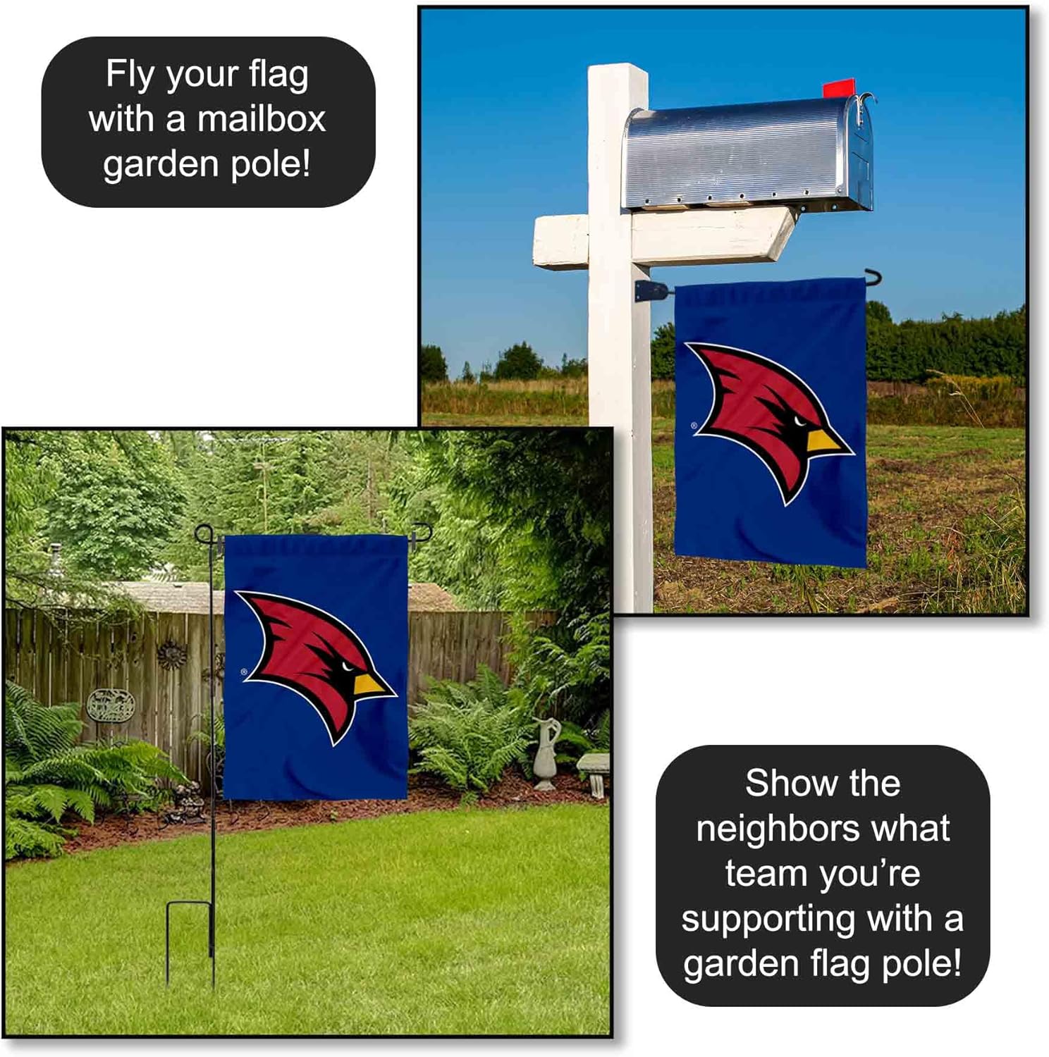 Saginaw Valley State Cardinals Garden Flag Double Sided Banner - Image 4