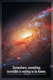 Somewhere Something Incredible is Waiting To Be Known Carl Sagan Famous Motivational Inspirational Quote Solar System Oute...