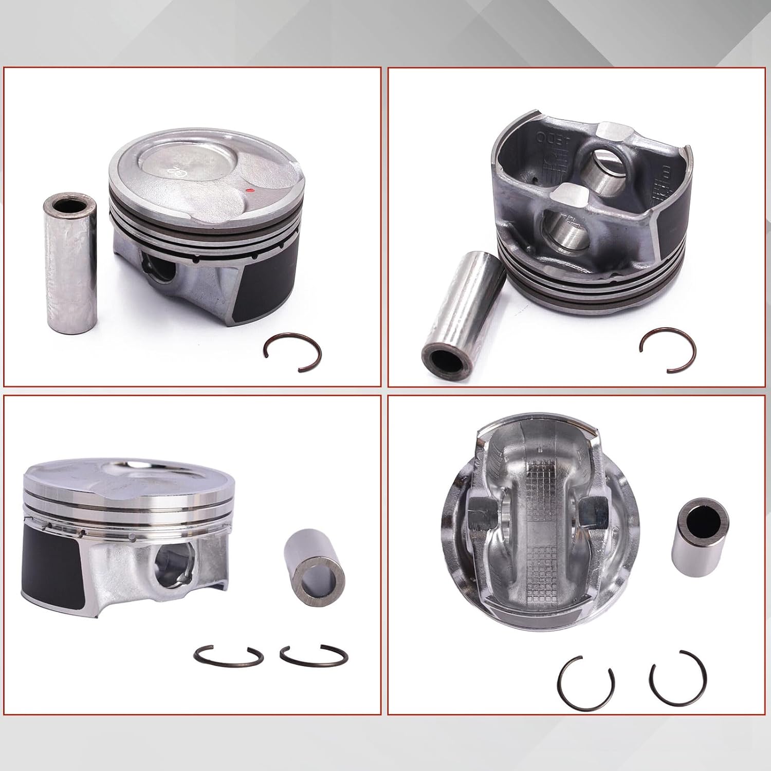 Engine Piston & Rings Set Piston & Rings Kit for Kia Soul Forte Forte5 Forte Koup 2.0L 2014-2018 Engine Automotive Aftermarket Parts Replacement OE#23041-2E210