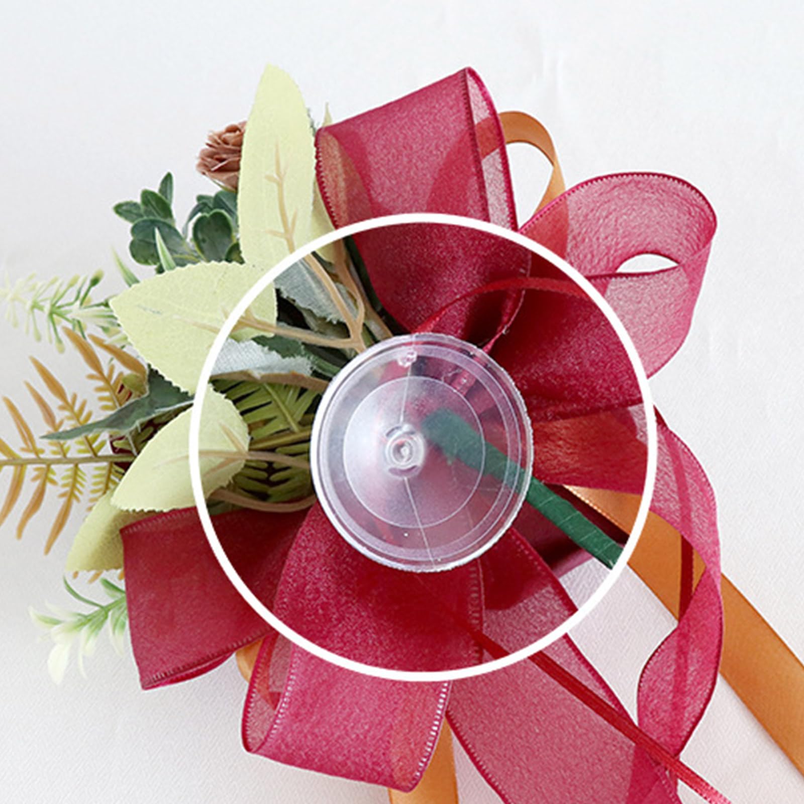 Générique Nœuds de décoration de Voiture de Mariage, 6 pièces, Fleur Artificielle en Soie, Ornement pour poignée de Porte de véhicule, Fausse Fleur, décoration de Voiture de cérémonie