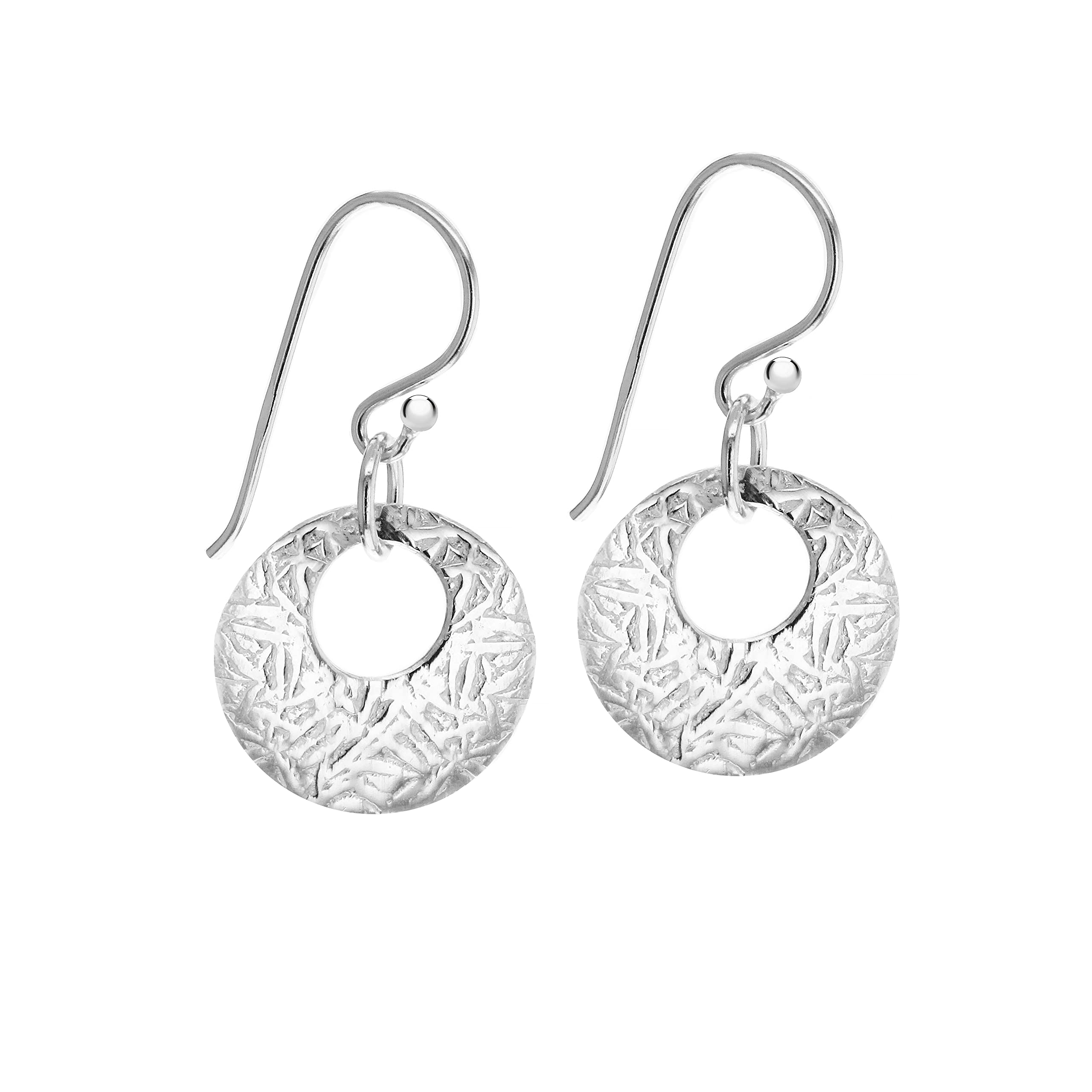 Tuscany Silver Orecchini pendenti fantasia con zirconi in argento sterling per donna