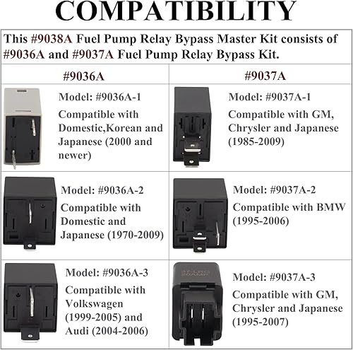 Miniatura 2 de 9038A - Herramienta de escaneo de diagnóstico para bomba de combustible, kit maestro de derivación de relé con bucle de amplificador, paquete de 6