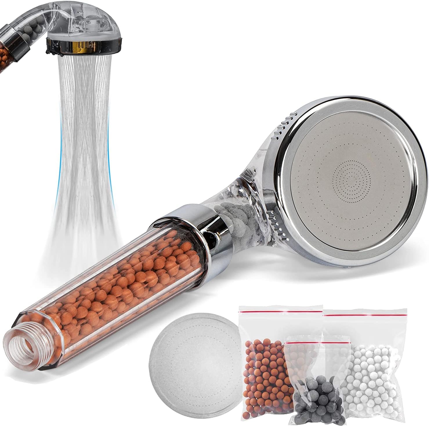 Saliscendi Doccia Con Soffione Soffione Doccia Anticalcare - 3 Modalità - Foto 10