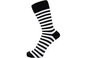 Stripes That Steal the Show: Finest Black and White Striped Dress Socks