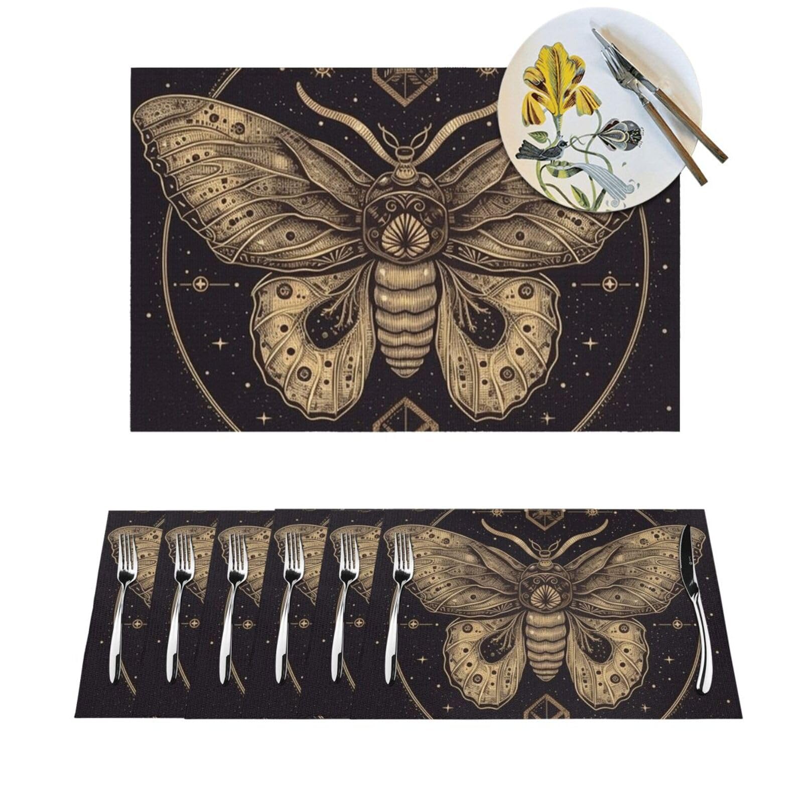Set de table tissé thermorésistant et lavable en lot de 4 pour les repas du quotidien