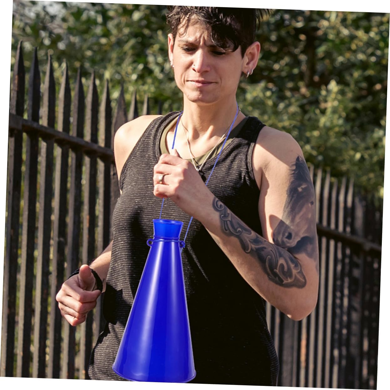 Sosoport Cheer Megaphone 4-Pack Plastic Cheering Horns for Kids Sports Games Parties Football Match Noisemaker Toy