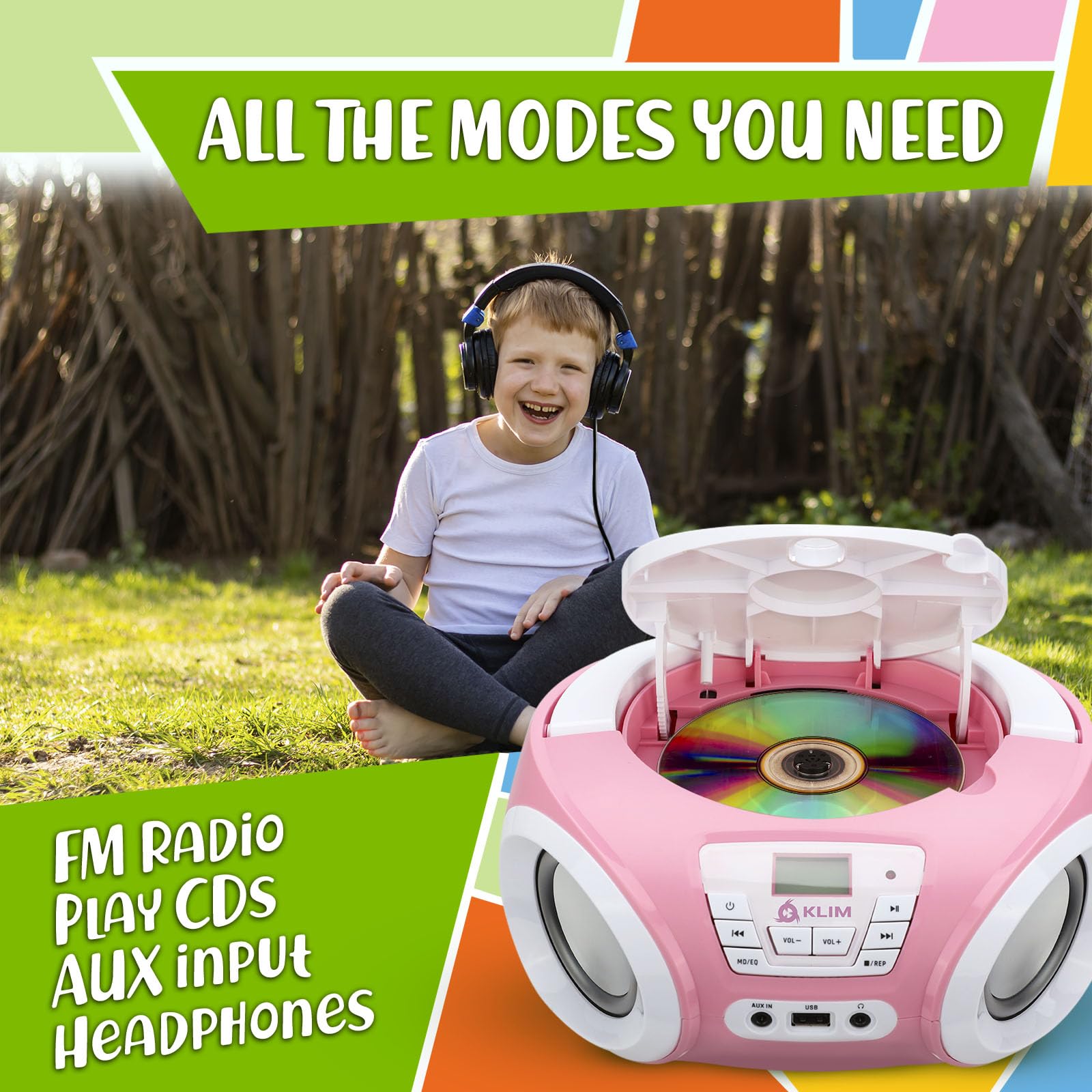 Amazon.com: KLIM Candy Kids Portable CD Player – New Version