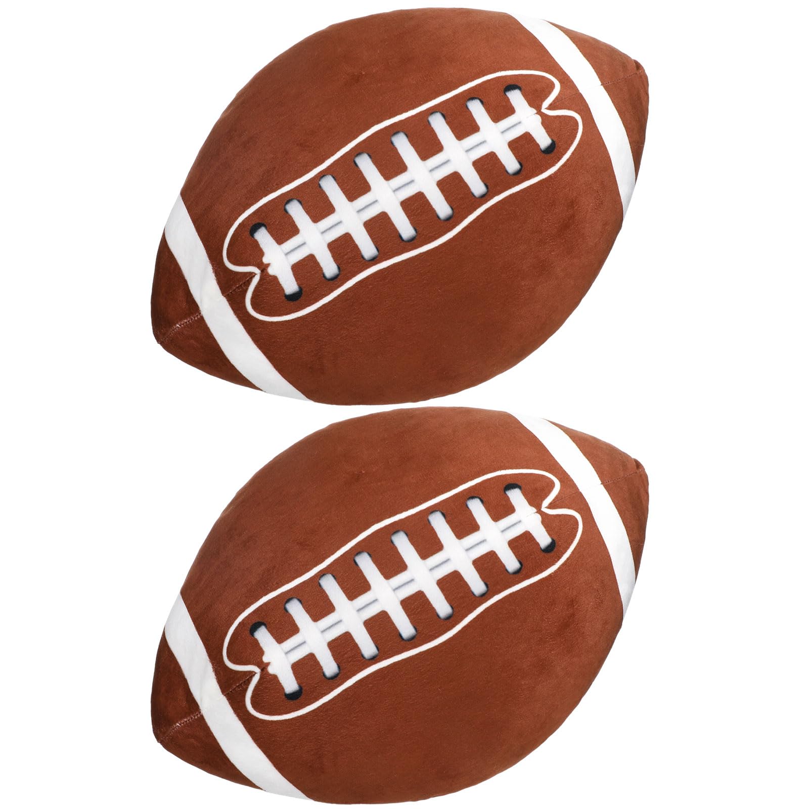 Bencailor 2 Pcs Football Plush Pillows Football Decor Fluffy Football Stuffed Animal Football Shaped Sports Throw Pillows for Boys Bedroom Decorations Birthday Party Decor Gift(11.81 x 15.75 Inches)
