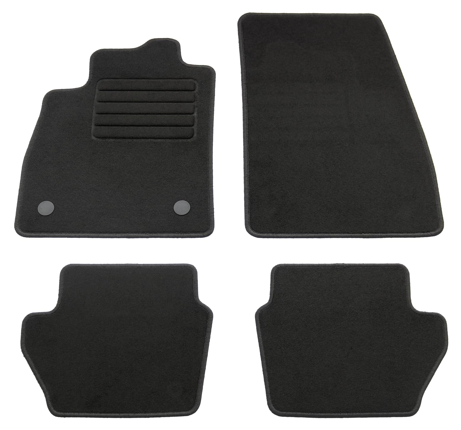 Kofferraumwanne + Fußmatten Set passend für Ford Fiesta MK8 Bj 07/2017- | Textil-Fußmatten, Gummi-Kofferraumwanne, passgenau, rutschfest, strapazierfähig, pflegeleicht
