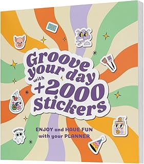 Libro pegatinas agenda Groove Your Day - Paquete pegatinas: más 2.000 stickers - Pegatinas Material escolar - Papeleria bo...