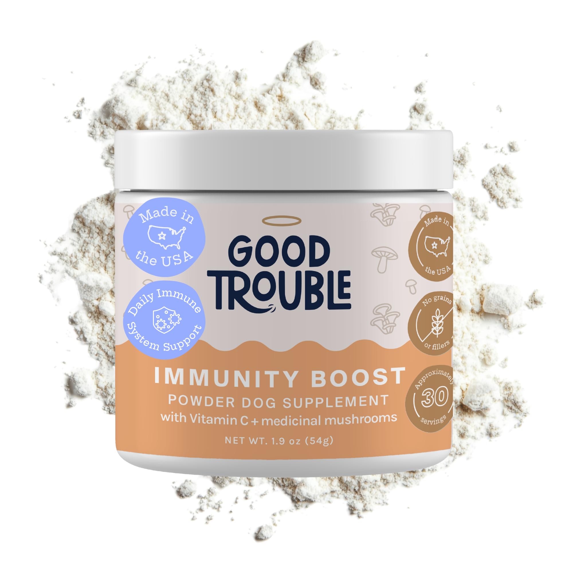 Dog Immune Support Supplement - All-Natural Turkey Tail Mushroom Powder - Beef Flavor - Vet-Formulated for Immune-Boosting & Gut Health - Easy Sprinkle Powder - Picky Eater Friendly