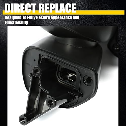 Miniatura 4 de KUAFU Espejo compatible con Jeep Wrangler y Jeep Gladiator 2018-2024 Reemplazo para 82215138 Kit de espejos retrovisores exteriores para lado del