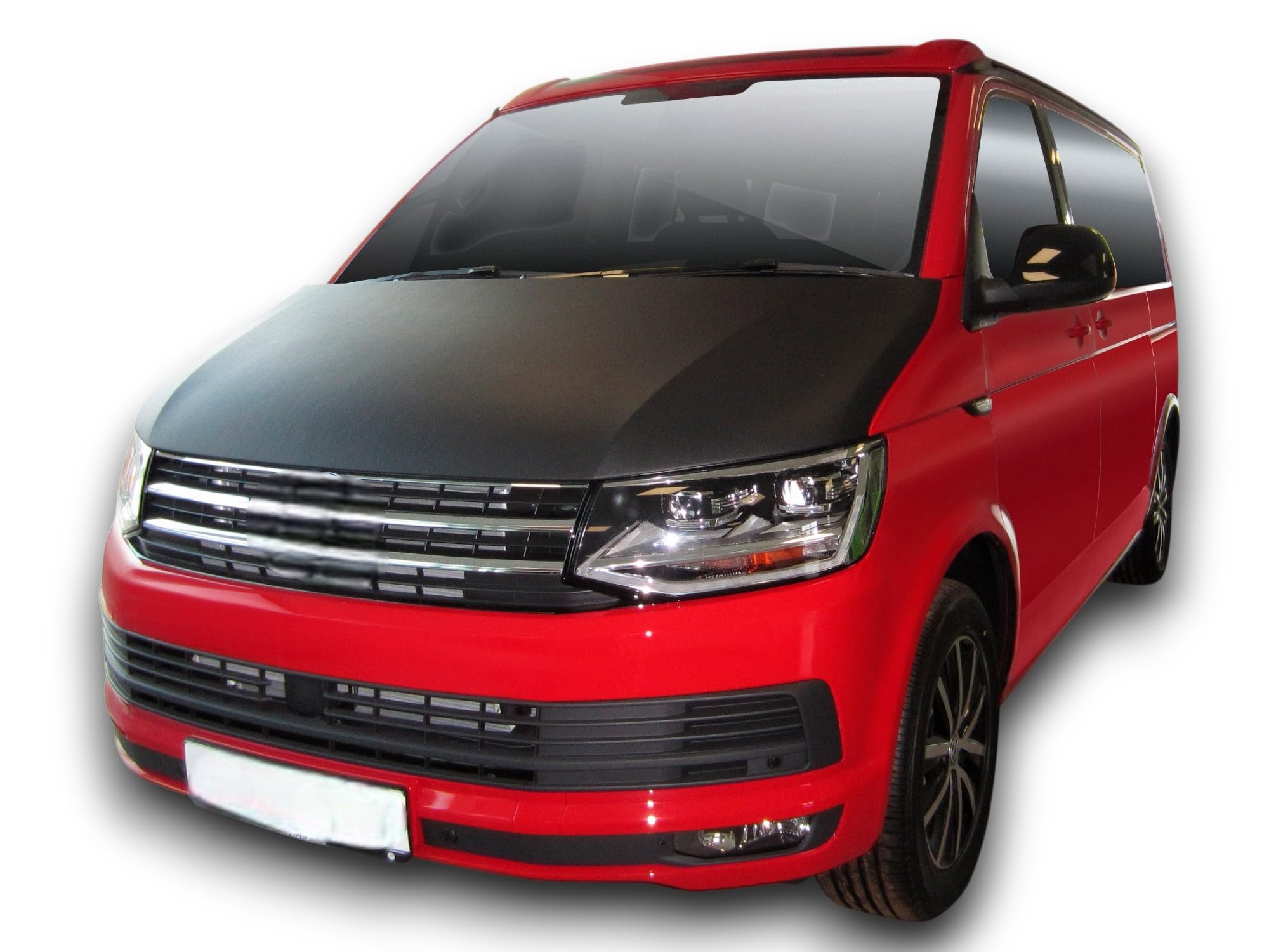 Auto-Bra Vollbra Haubenbra kompatibel mit VW T6 Bj. ab 2015 Multivan Transporter Caravelle Steinschlagschutz Tuning Bonnet Bra Motorhaubenschutz