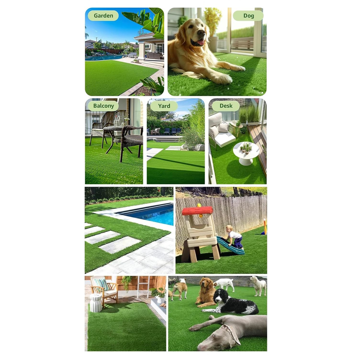 Prato Finto-100x300cm-20mm Alto,Erba Finta,Rotolo Erba Sintetica,Per Balcone,Terrazza e Giardino,Resistente Ai Raggi Uv,Robusto e Durevole,Verde