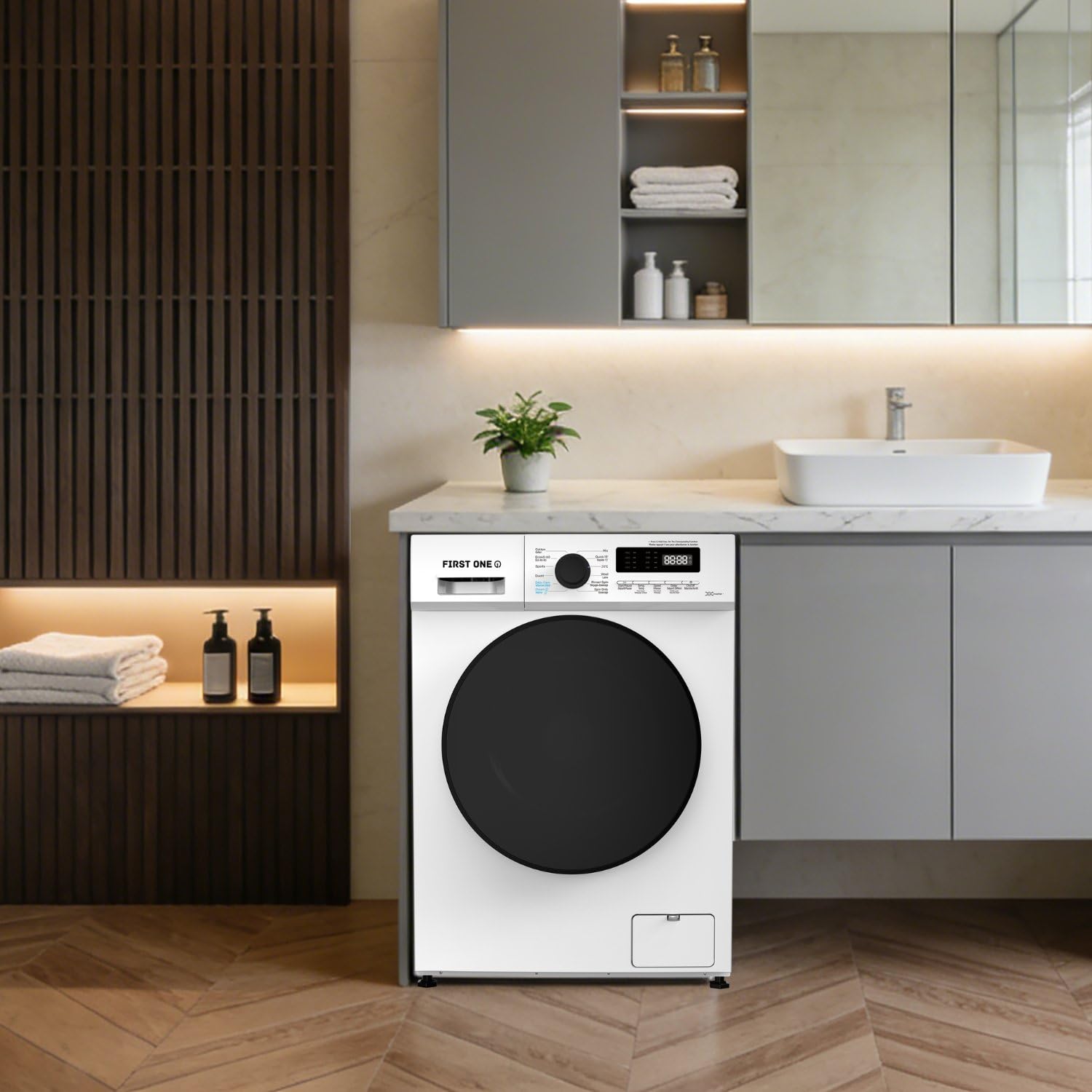 FIRST ONE FLL101400WH Lave-linge frontal 10 Kg 1400 tr/mn 16 programmes Eco Intensif Rapide