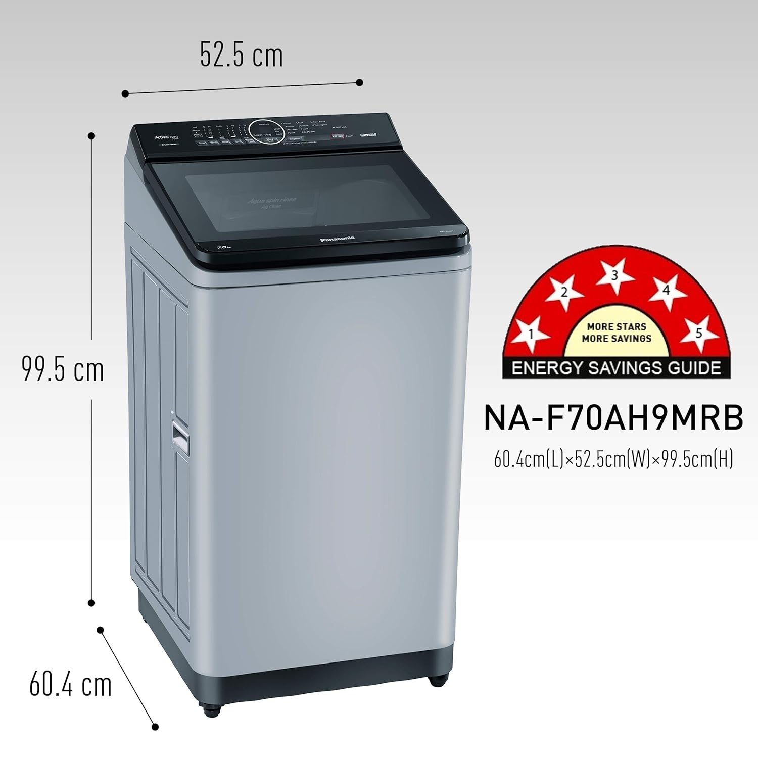 Panasonic NA-F70AH9MRB Washing Machine Dimensions