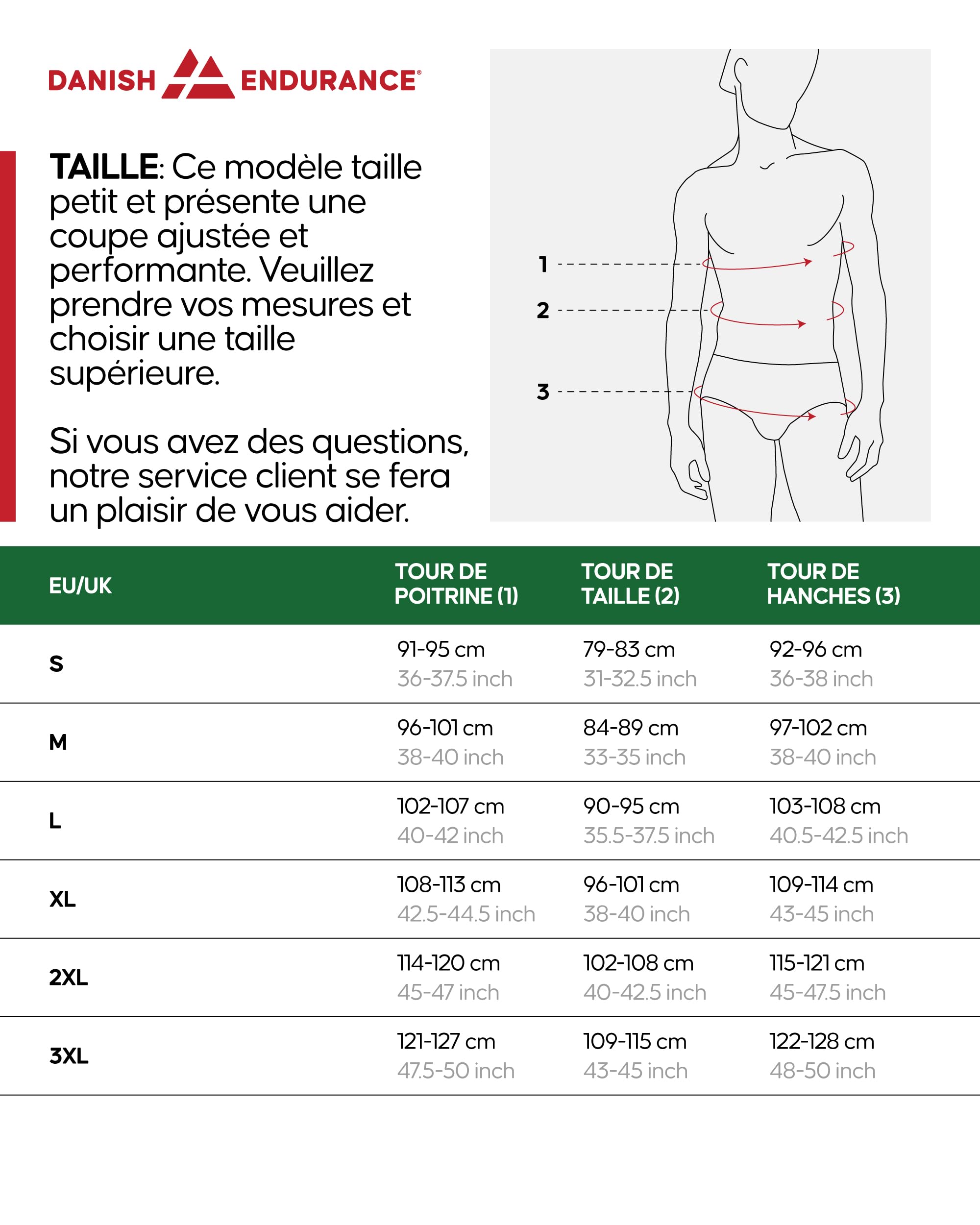 DANISH ENDURANCE Maillot Cyclisme Manches Longues, Poches Arrières, Respirant & Léger, Vélo Homme