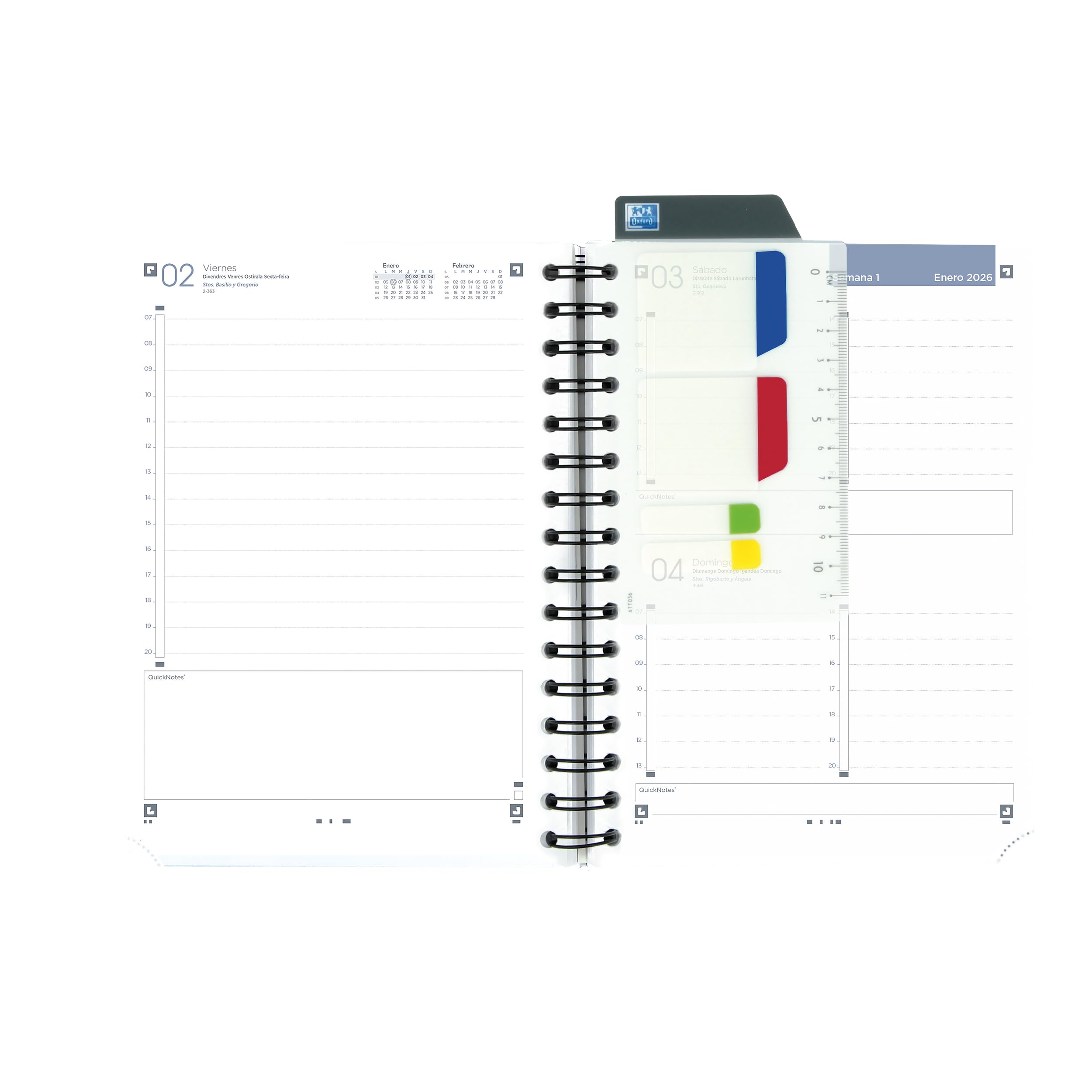 Image secondaire de Recharge Agenda Oxford MyFab 2026 - 1 Jour par Page en Espagnol