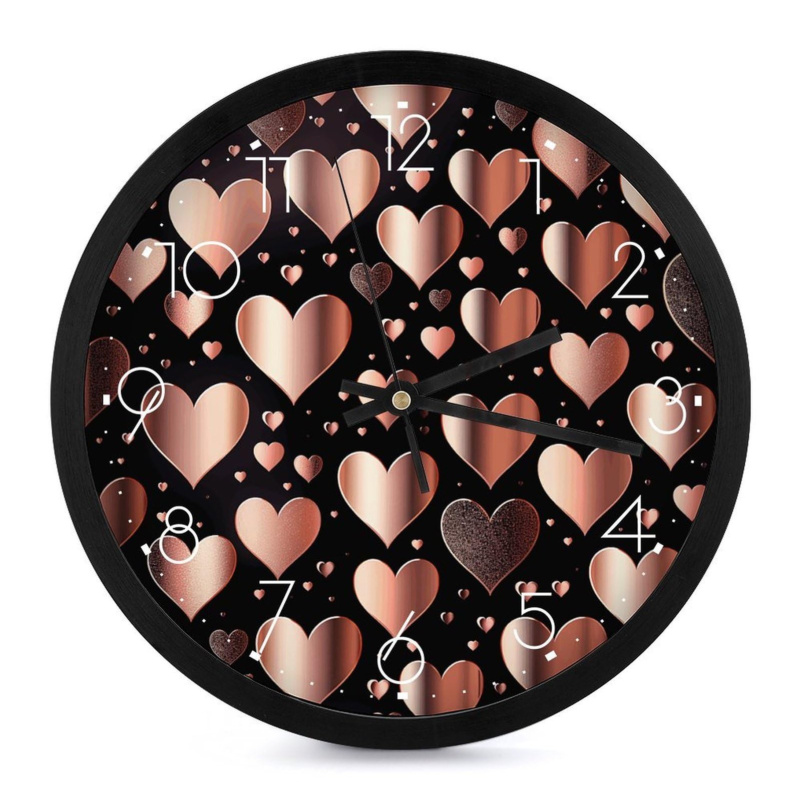 Horloge murale sans tic-tac résout le bruit nocturne modèle rose