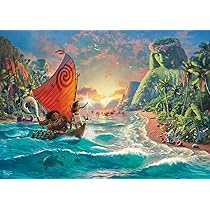 Schmidt Spiele 58030 Thomas Kinkade, Disney, Vaiana, Moana, Puzzle da 1000 Pezzi
