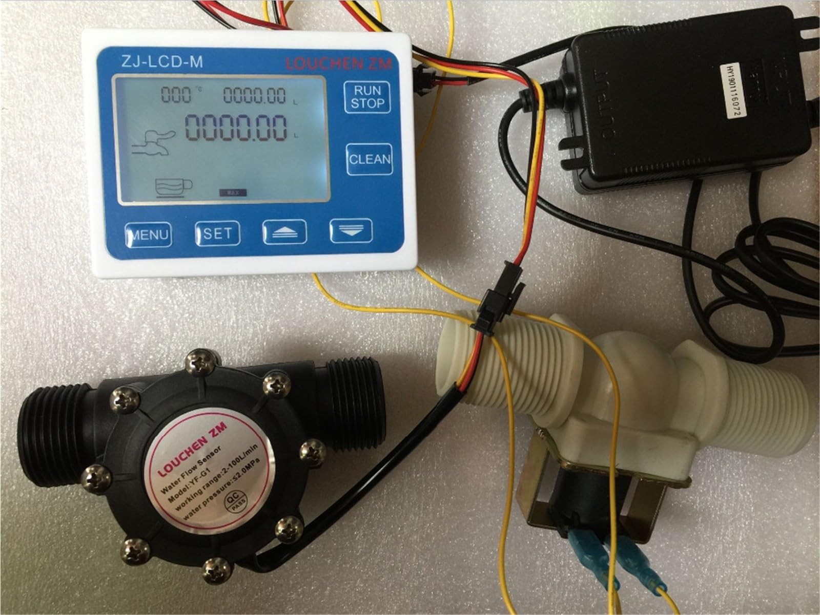 Débitmètre numérique ZM DN25 compteur eau bière café avec solénoïde 1'' - 4