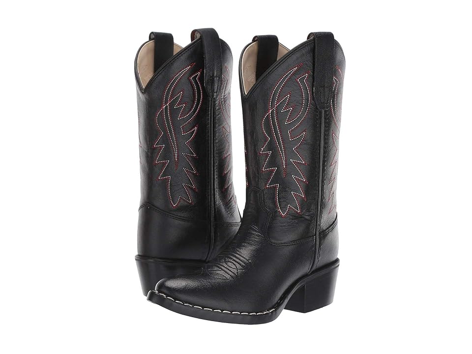 Old West Kids Boots J Toe Western Boot (Toddler/Little Kid) (Black) Cowboy Boots INTERNATIONAL SHIPPING