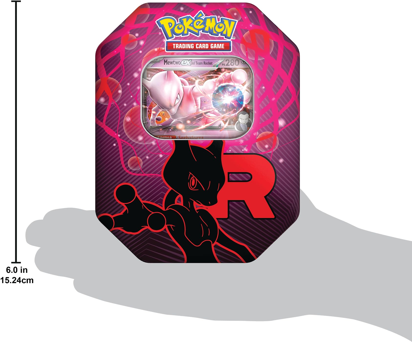 Pokémon: Boîte de Collection Team Rocket - Mewtwo-ex du JCC Pokémon (Une Carte holographique et Quatre enveloppes d'extension)