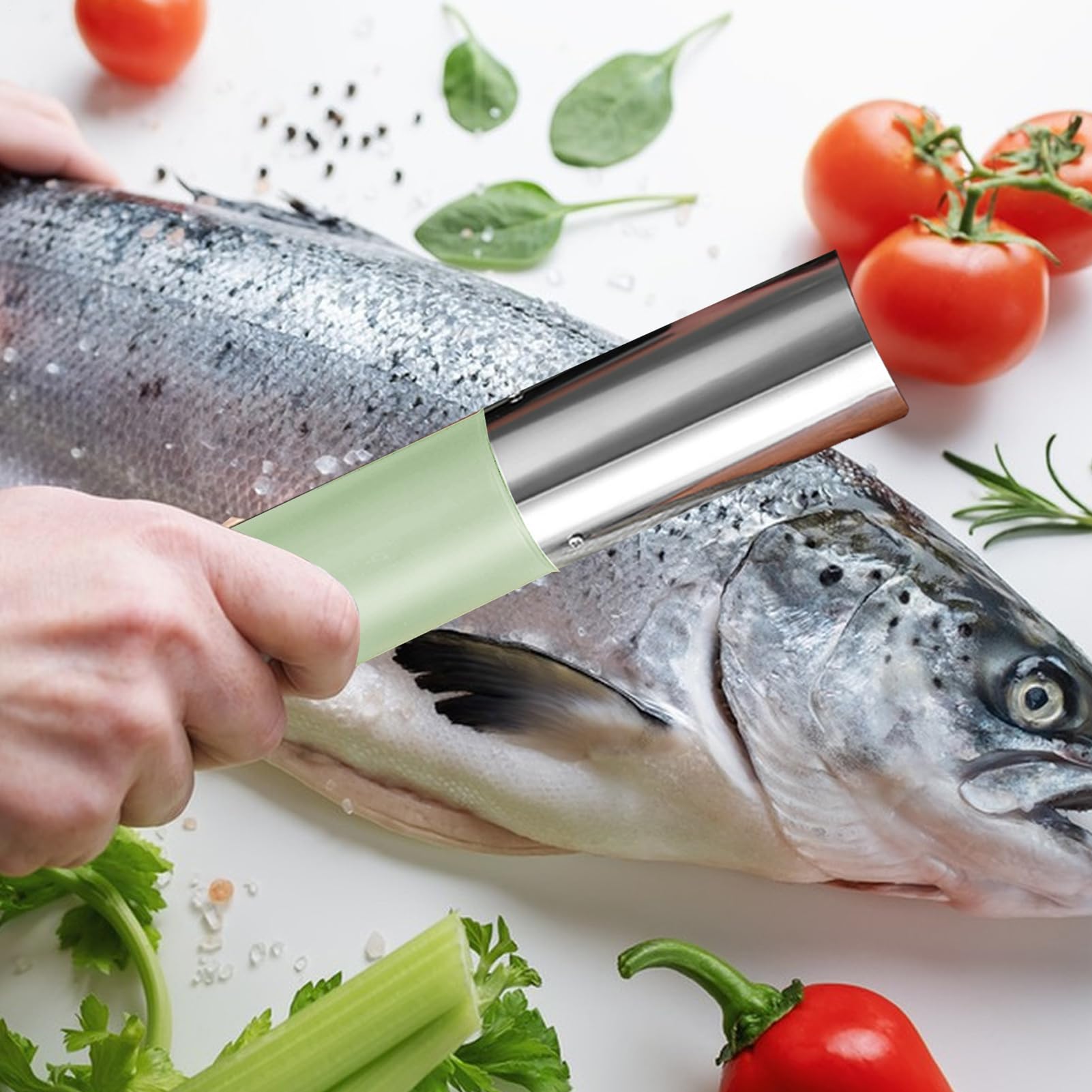 Escamas de pescado, acero inoxidable, ScarperRemover 3000 mAh
