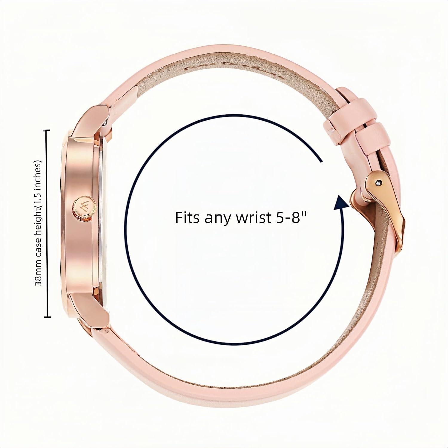 Maxi Numbers Womens Watch - Interchangeable Genuine Leather Band - Large Easy to Read Nurse Watch with Second Hand for Women, Nurses, Teachers, Moms Olivia