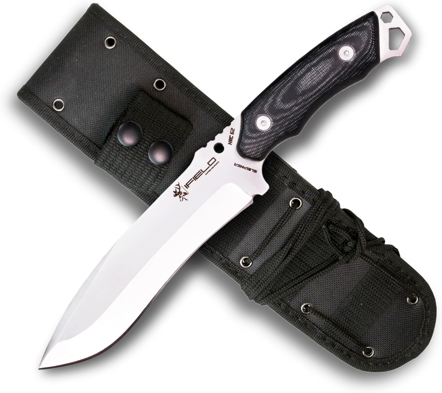iFIELD HERCULES Bushcraft Survival Knife by Juan Martinez – 6.7" Sleipner Steel Blade, High Impact Resistance, 60-64 HRC Hardness – Tool for Fishing, Hunting, and Outdoor Activities