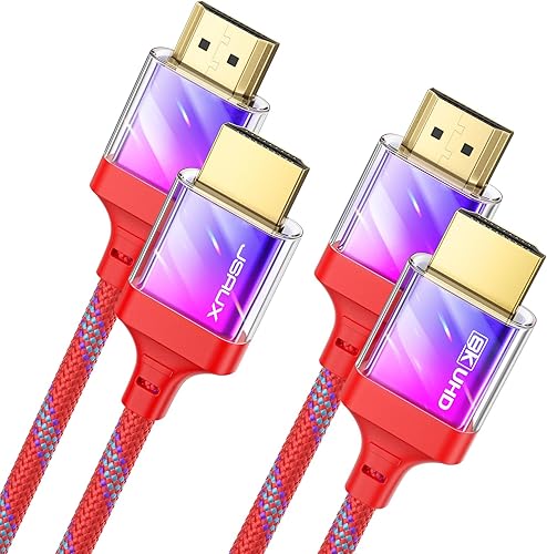 Miniatura 11 de JSAUX Cables HDMI 8K 2.1 de 10 pies, paquete de 2 cables de 48 Gbps de ultra alta velocidad (8K @60Hz 7680x4320, 4K @120Hz) eARC HDR10 HDCP 2.2 y