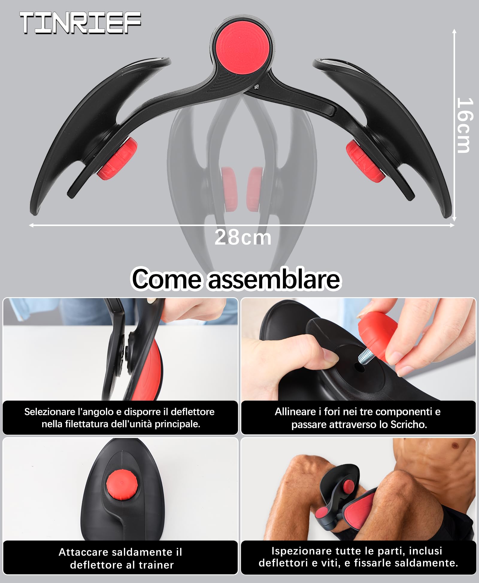 Attrezzo Interno Coscia 35lb Attrezzi Esercizi Pavimento Pelvico Muscoli Palestra in Casa Fitness Attrezzi Casa Pilates Allenamento a Casa per Addominali Glutei Arm Blaster (Noir)