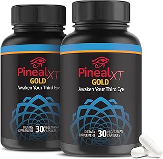 Pineal XT Gold - Pineal Gland Supplement - Third Eye Awakening - Focus and Memory Supplement for Brain - 7 Powerful Ingredients Decalcify, Detox, and Activate Your Pineal Gland, 2 Pack