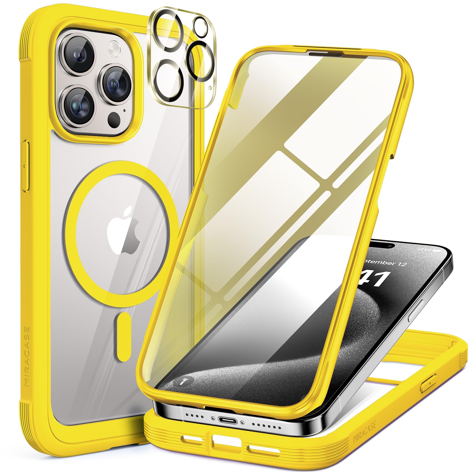 Miracase Magnetic Case for iPhone 15 Pro Case 6.1-Inch