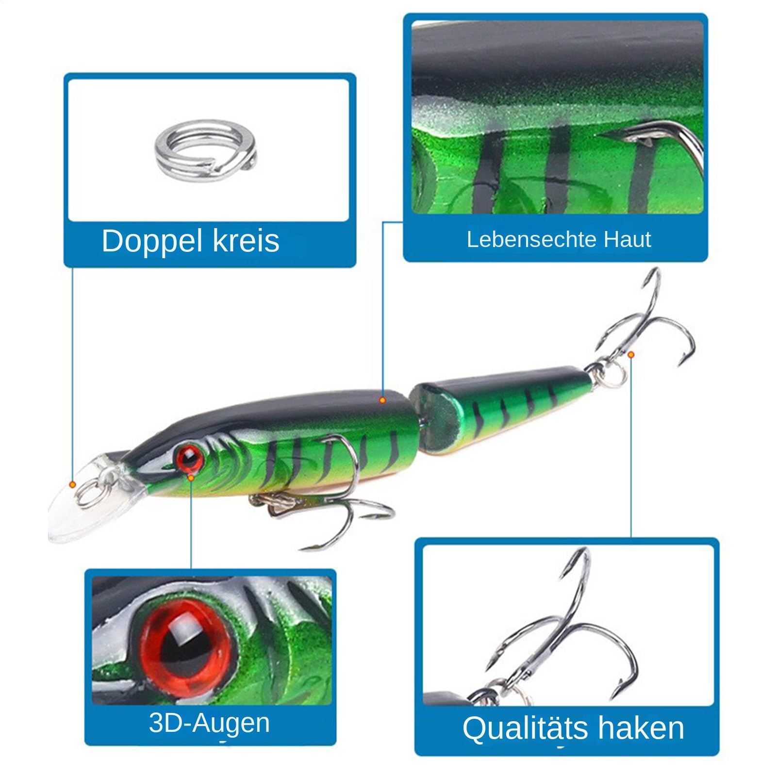 Kit di Esche Artificiali Esca Artificiale | Kit Di Esche E Attrezzatura Per La Pesca Per Lago Stagno Vacanza Famiglia Notte Lago Stagno Vacanza Famiglia Notte