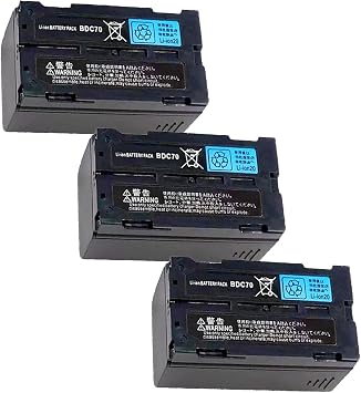 3-Pack BDC70 7.2V 5240mAh Battery for Top-con, Sokkia Total Stations, for Top-con BDC70 Li-ion Battery