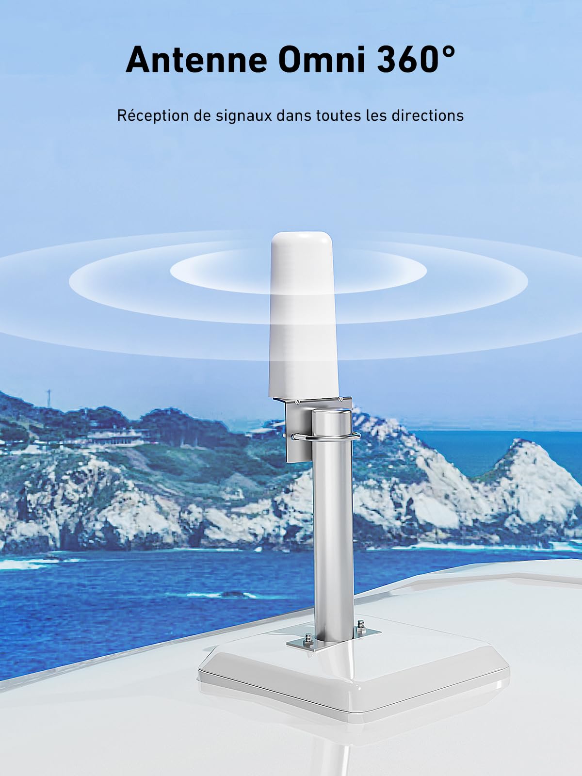 Amplificateur de Signal cellulaire pour camions, Camping-Cars et SUV | pour tous les opérateurs Amplificateur GSM avec antenne magnétique Améliore le signal vocal et les données